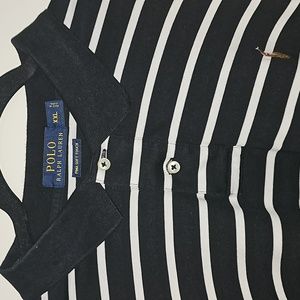 XXL Black Striped Polo by Ralph Lauren